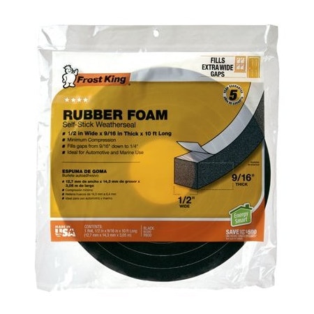 Thermwell Products 12x916 BLK Foam Tape R930H